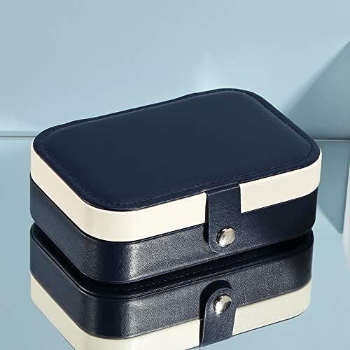 Jewelry Organizer Jewelry Box for Women Double Layer Travel for Necklace Earring Rings PU Leather Jewelry Holder Case