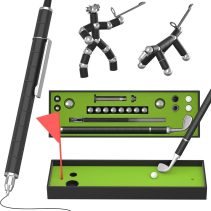 Rotated Transformed Mini Desktop Golf Ball Pen Set Gift with Flag, Multifunctional Magnet Writing Pen, Fidget Pen, Decompression Magnetic Pen, Cute Magnet Fidget Writing Pen